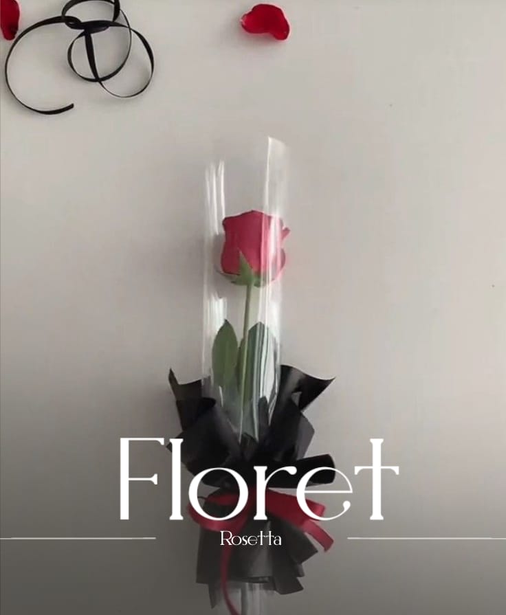 Rosetta bouquet — One rose. One promise. Nothing else needed.